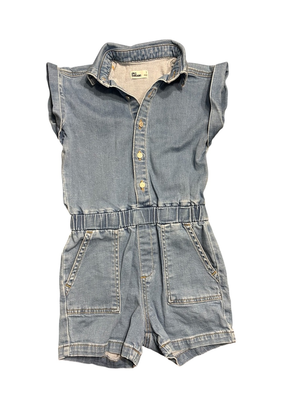 Epic Threads Blue Denim Romper